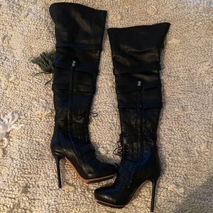 L.A.M.B leather Glamette Boots